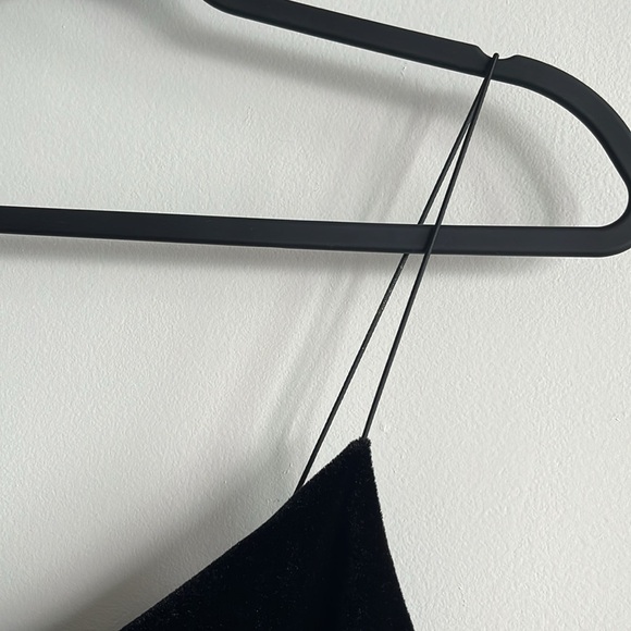 Soft Warm Black Dress, medium, velvet feel, lined, spaghetti straps knee length - Picture 7 of 13